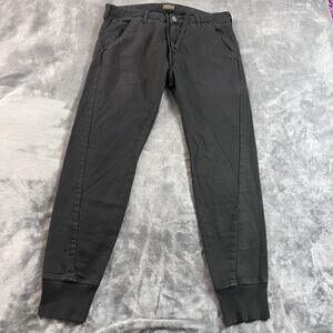 True Religion Men's Black Jogger Pants 36 Cotton Polyester Activewear Drawstring